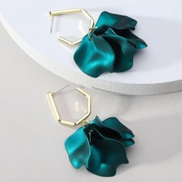 Boucles d'oreilles pendantes en acrylique pour femmes pétales de fleurs de rose accessoires de