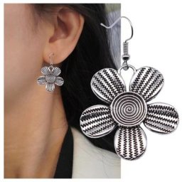 Boucle d'oreille fleur vintage pour femme boucle d'oreille pendante fleur exagérée cadeau de