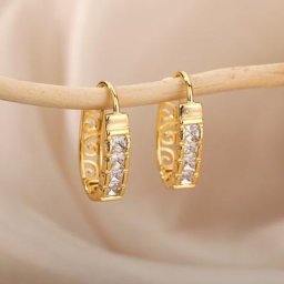 Boucles d'Oreilles Creuses en Acier Inoxydable pour Femme Motif Irrégulier Accessoires de