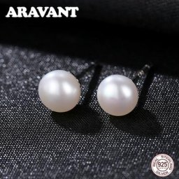 Boucles d'oreilles en perles d'argent 925 pour femmes bijoux de mariage à la mode