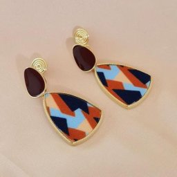Boucles d'oreilles clip en tissu imprimé léopard vintage français pour femmes conception