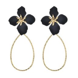 ZMZY – boucles d'oreilles rondes en métal pour femmes bijoux à fleurs roses pour filles cadeaux