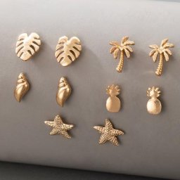 Tocona-Ensemble de boucles d'oreilles en cuir chevelu bohème pour femme bijoux exquis étoile de