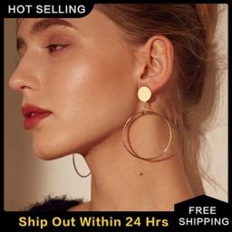 Boucles d'oreilles géométriques couleur argent mat pour femmes bijoux de mode goutte d'eau