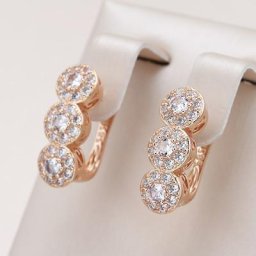 Kinel – boucles d'oreilles de luxe en Zircon pour femmes couleur or Rose bijoux fins quotidiens de