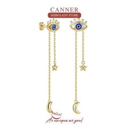 CANNER Devil Eye – boucles d'oreilles en argent Sterling 925 pour femmes accessoires en or 18