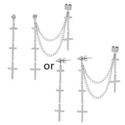 Boucles d'oreilles Punk Rock Stud pour femmes et garçons réinitialisation d'oreille Boucles