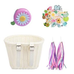 Panier de vélo avant pour filles à guidon réglable pour bricolage pour enfants