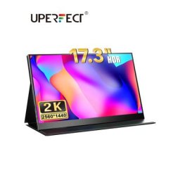UPERFECT Moniteur portable 17 3 pouces 2K IPS 2560x1440 100% sRGB HDR FHD FreeSync Dual USB Type-C