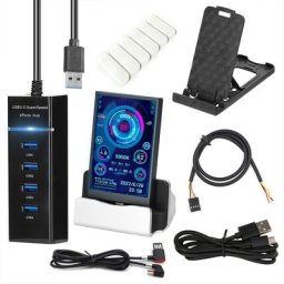 Écran IPS rotatif à 360 degrés pour ordinateur Windows 3.5 pouces double USB type-c affichage de