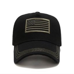 Casquette de sport de plein air en coton pur casquette de Tennis brodée drapeau National délavé