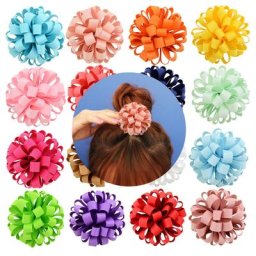 Noeuds de cheveux bouffants pour bébés filles et enfants porte-queue de cheval cravates bandeaux