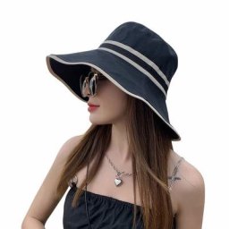 Chapeau de soleil de plage pliable pour femmes chapeaux d'été grande visière crème solaire