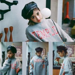 Béret Harajuku en laine décontracté pour femmes chapeau avec nœud papillon nouvelle collection