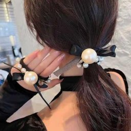 Bandeaux de cheveux en perles pour femmes chouchous de style coréen porte-queue de cheval pour