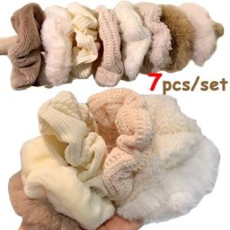Artificiel astiques à cheveux en velours pelucheux pour femmes chouchou pour filles élastique pour