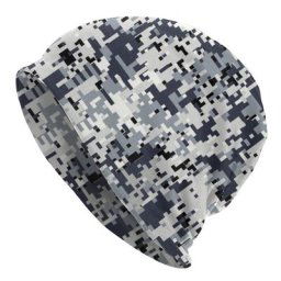Bonnet unisexe à camouflage numérique bonnet chaud casquettes Skullies style urbain armée