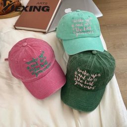 Casquettes de baseball unisexes en coton brodé chapeaux de soleil décontractés réglables visière