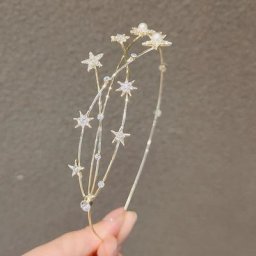 Accessoires pour cheveux en strass serre-tête en étoile couronne de mariée bandeau ajouré pour