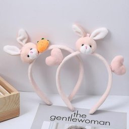 Bande de cheveux de lapin en peluche pour femme bande de sauna poignée de coiffure ULde cheveux