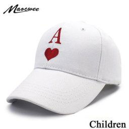 Casquette de Baseball pour Enfant Chapeau Hip Hop avec Lettres A Brodées Couleur Unie Visière