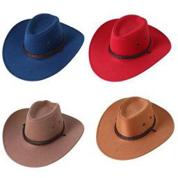 Chapeaux de Cowboy Vintage à large bord pour hommes avec corde réglable chapeau de soleil