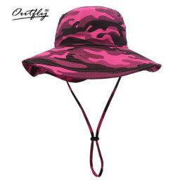 Chapeau de Camouflage en coton à large bord seau avec ficelle chapeau de soleil pour hommes et
