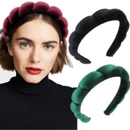 Haimeikang-Bandeau de Cheveux en Velours Solide pour Femme Cerceau en Éponge Lunette Accessoires