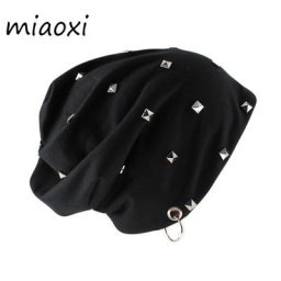 Bonnets Skullies unisexes pour adultes casquette en coton avec boucles d'oreilles décontractées