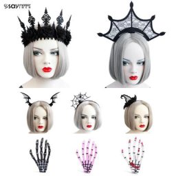 Bandeau couronne gothique d'halloween pour fille accessoires de cheveux épingle à cheveux 1 pièce