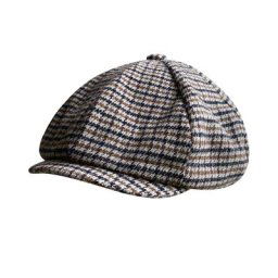 Bérets en mélange de laine rétro pour hommes et femmes chapeau Newsboy à carreaux casquette plate