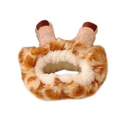Bandeau de poignet en peluche girafe pour femme accessoires de mode lavage du visage et maquillage