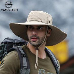 CAMOLAND – chapeau de soleil à large bord pour hommes casquette de plage de randonnée de pêche en