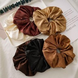 InjScrunchie-Bandeau élastique multicolore fait à la main pour femmes porte-queue de cheval