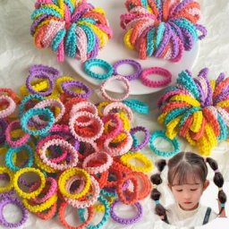 Bandes de caoutchouc élastiques pour filles cravates pour cheveux bord ondulé petit cercle