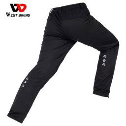 WEST BIKING-Pantalon de cyclisme d'hiver pour homme coupe-vent chaud sourire sport course à