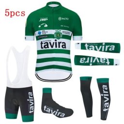 Maillot de cyclisme pour hommes ensemble de 5 pièces bavoir short en Gel tenue de Sport