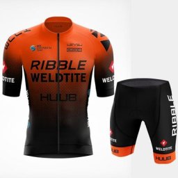 HUUB – Maillot de cyclisme de l'équipe professionnelle ensemble de vélo de route Orange Ropa