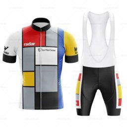 Ensemble de maillot de cyclisme rétro pour hommes vêtements de vélo classiques cuissards à