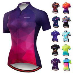 Maillot de cyclisme à manches courtes pour femmes vêtements de vélo vtt sur route hauts
