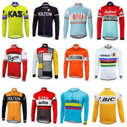 Maillot de cyclisme à manches longues pour hommes vêtements de vélo d'équipe vêtements de sport de