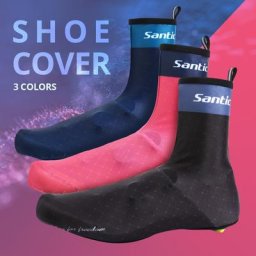 Santic-Couvre-chaussures de cyclisme unisexe coupe-vent imperméable maintien au chaud VTT vélo