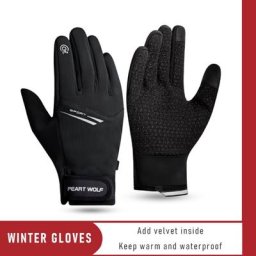 Gants de moto thermiques coupe-vent pour homme gants de course chauds écran tactile VTT vélo