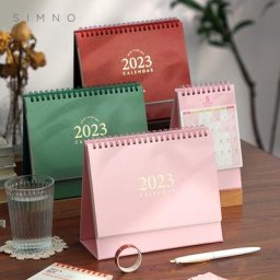 Calendrier de bureau créatif de couleur unie série de base calendrier de bureau quotidien