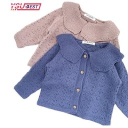 Cardigan en coton pour nouveau-né manteau pour bébé pulls pour filles veste pour garçons