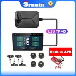Srnubi – système d'alarme de pression des pneus de voiture TPMS USB Android lecteur alerte de
