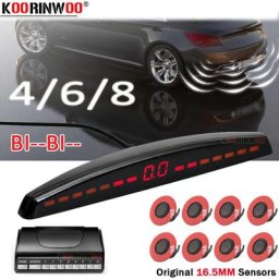Koorinwoo – Parkmaster Original capteur de stationnement 16.5MM moniteur LCD coloré 4/6/8 noir
