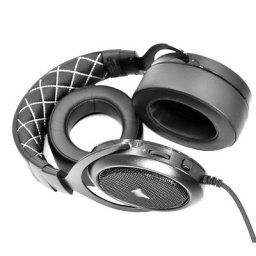 Housse de coussinets d'oreille de coussin de bandeau en cuir de remplacement pour casque Corsair