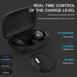 Écouteurs stéréo TWS 5.0 haute fidélité réduction du bruit commande tactile étanches
