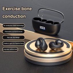 Casque à conduction Sophia à affichage numérique boucle d'oreille écouteur sans fil compatible